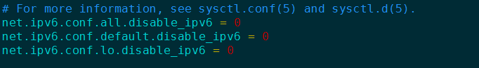 linux云服务器如何查看是否开启IPV6插图3