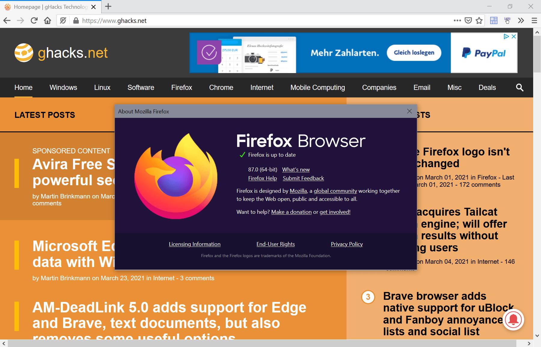 Firefox 87 火狐浏览器将默认移除 HTTP 反向链接