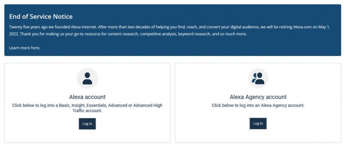 没落了！全球排名系统 Alexa Rank 网站将于 2022 年 5 月 1 日关闭