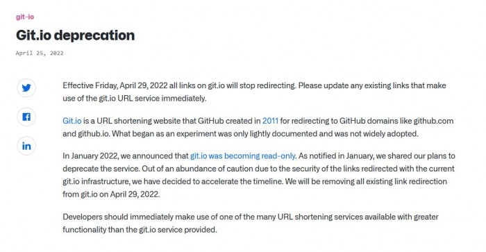短链接服务git.io停止重定向插图
