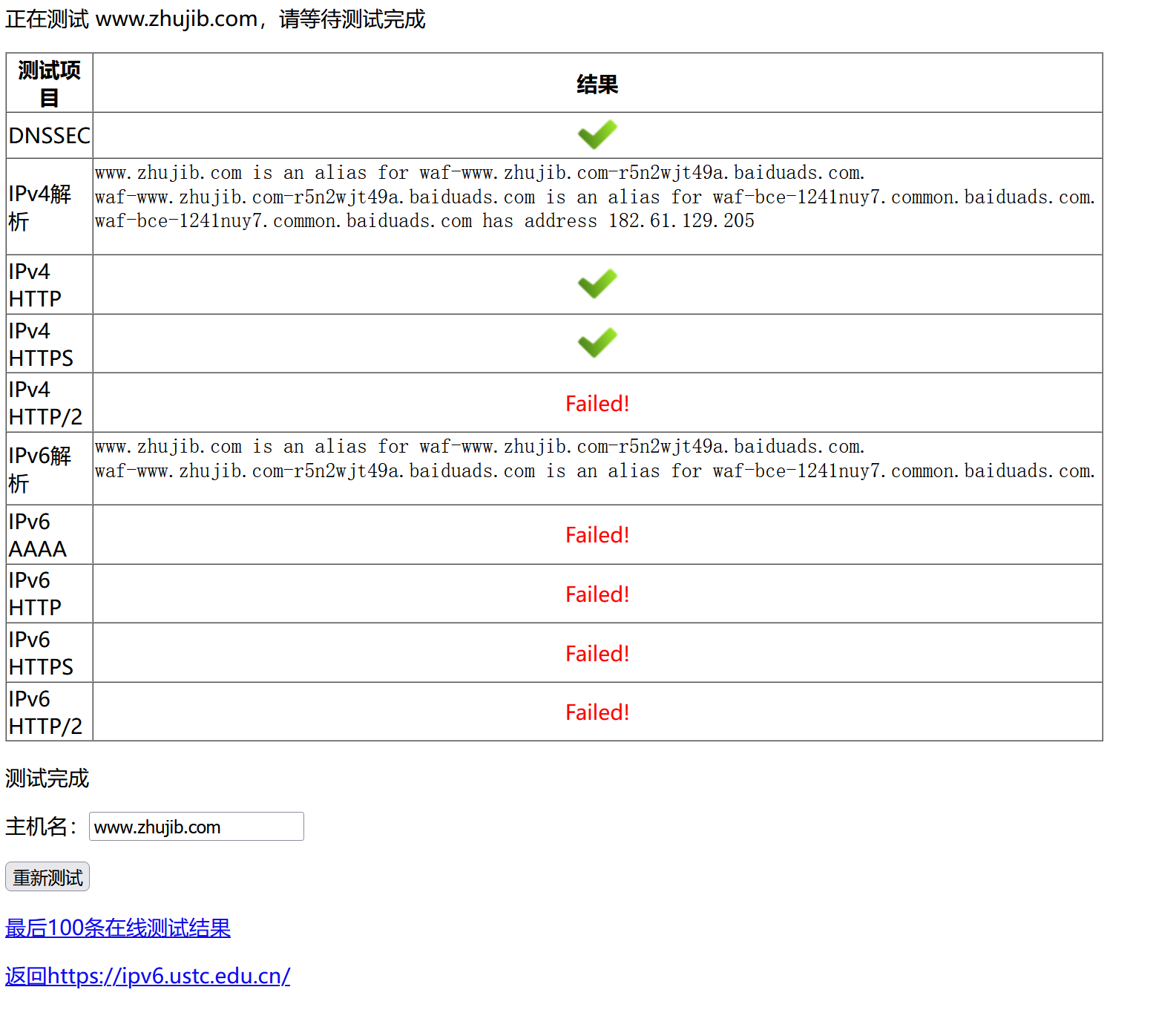 测试网站是否支持HTTP/2 和IPV6在线工具插图1