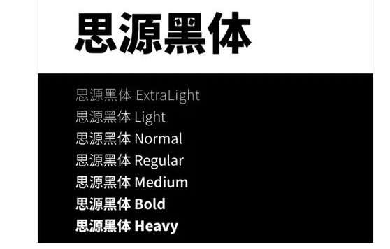 思源黑体免费商用字体下载