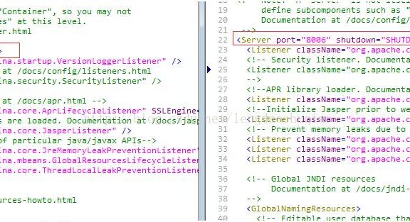 修改Tomcat服务器中的端口配置方法