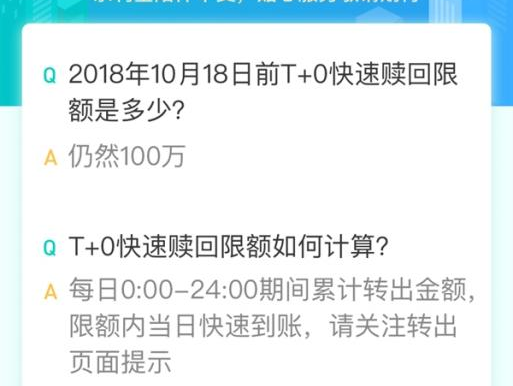 支付宝余利宝:当日快速赎回从100万元限额1万元