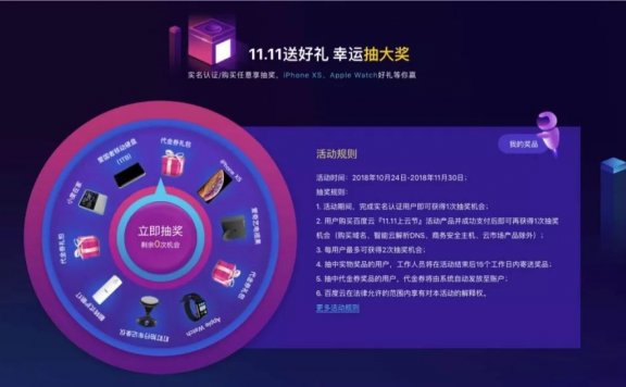 2018年百度云双11购物节优惠活动