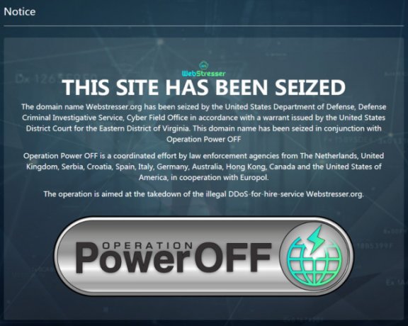 全球最大DDoS服务网站被端后 Europol向151000名用户追责