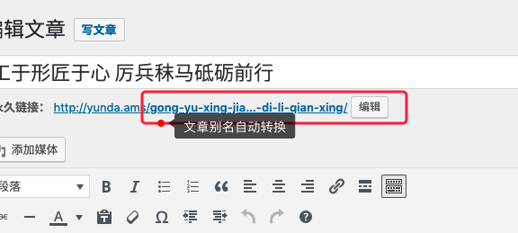 WenprisePinyinSlug:把wordpress固定链接转成拼音的插件