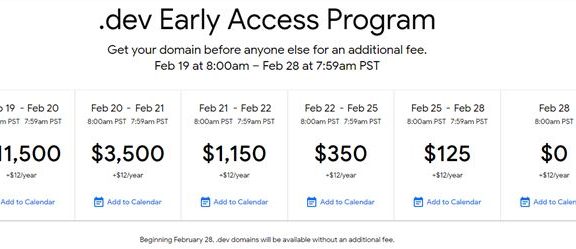 谷歌宣布即将开放 .dev 顶级域名注册