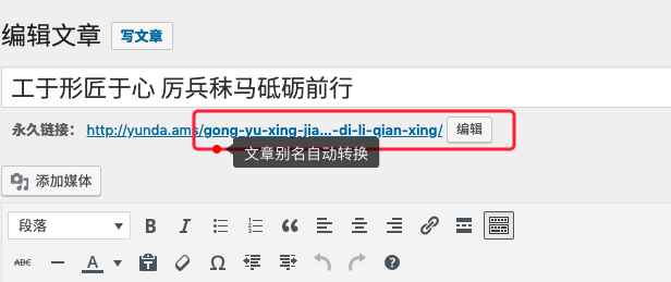 WenprisePinyinSlug:把wordpress固定链接转成拼音的插件