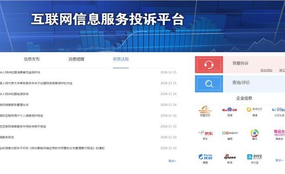 互联网信息服务投诉平台上线 涵盖百度阿里腾讯等11家企业