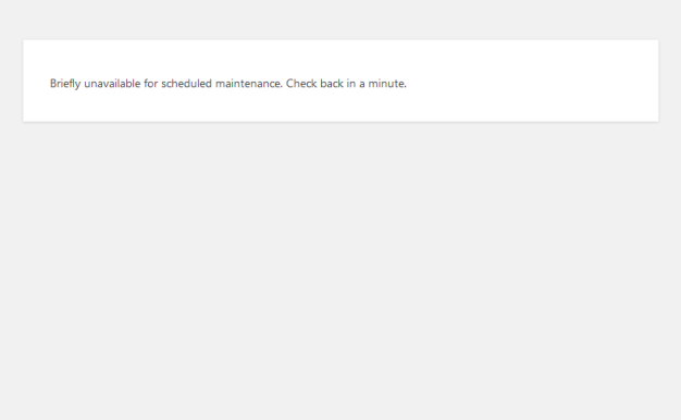 wordpress升级插件后网页出现:Briefly unavailable for scheduled maintenance. Check back in a min