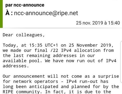 全球IPv4地址正式耗尽 我们正在向IPv6前进