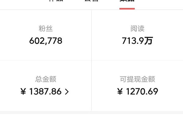 自媒体大佬自爆：平台广告年收入只有1000元