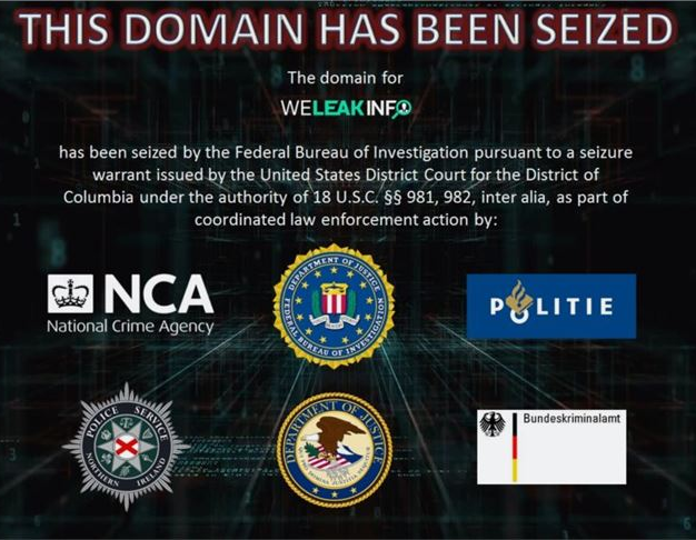 数据贩卖网站WeLeakInfo被FBI查封 泄露超120亿用户密码