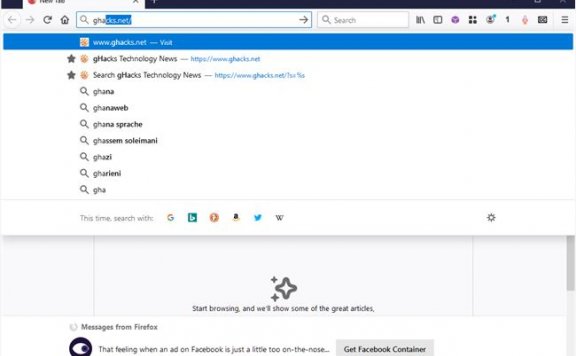 Firefox 75 从地址栏结果中删除 HTTPS 和 WWW