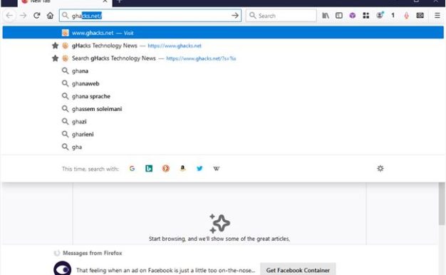 Firefox 75 从地址栏结果中删除 HTTPS 和 WWW