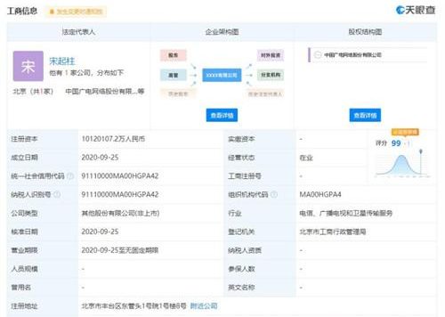 国内第四大运营商中国广电成立 注册资本超千亿