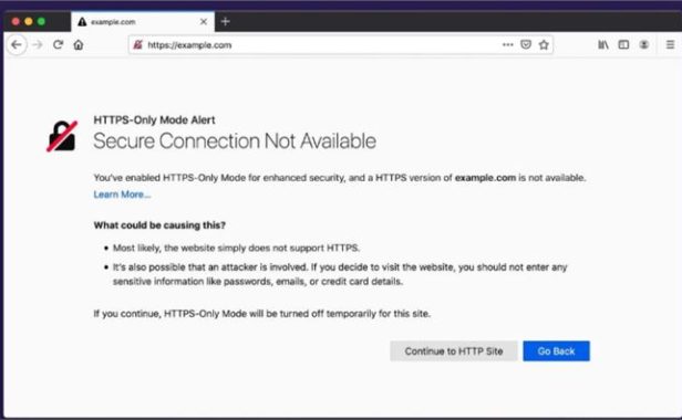Firefox 83浏览器引入仅支持HTTPS模式 HTTP需要用户同意才可以访问