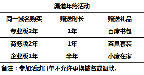 百度云加速年终活动开始啦!买两年送一年还送百度书包