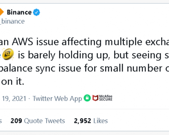 AWS（日本）故障影响多家加密货币交易所！