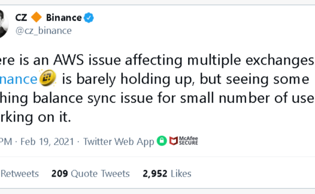 AWS（日本）故障影响多家加密货币交易所！