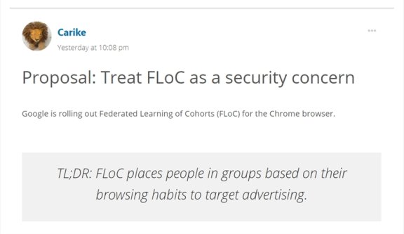 WordPress将在网站上自动禁用 Google FLoC