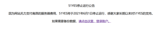 知名流量统计服务商51yes倒闭了