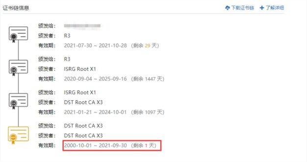 站长注意!Let’s Encrypt 免费SSL证书根证书将过期 赶紧更新!