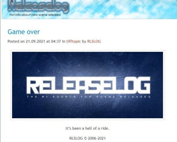 盗版已毫无前途，知名盗版博客网站Releaselog宣布关站