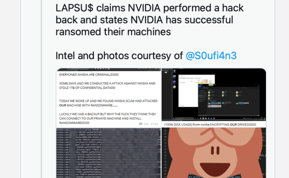 英伟达受到勒索软件攻击之后，反而把黑客黑了
