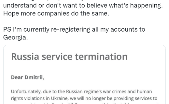 互联网是有国界的，域名服务商Namecheap宣布3月22日前清退俄罗斯客户