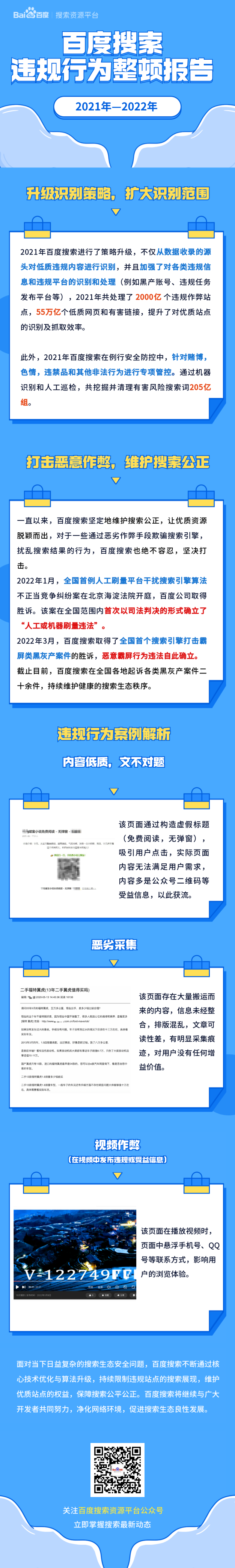 百度搜索2021年违规行为整顿报告
