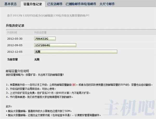 免费时代过去了,QQ邮箱容量也开始收费了!