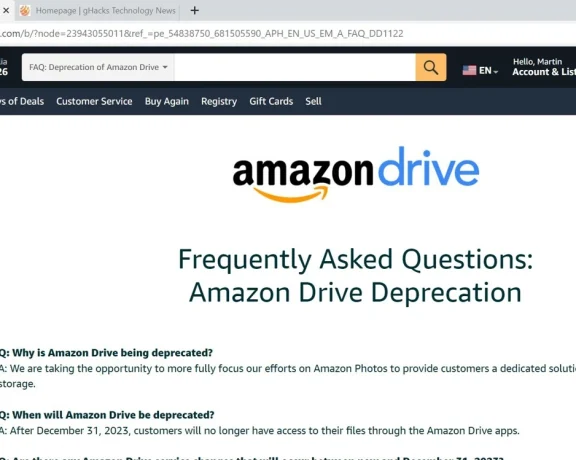 亚马逊免费云存储服务 Amazon Drive 明年正式关停