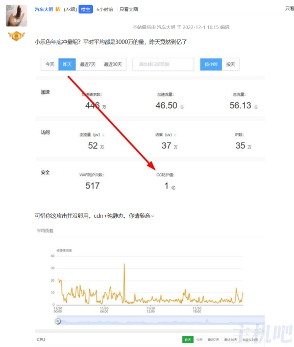 百度云加速防御大量CC攻击案例