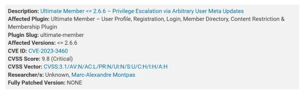 WordPress 第三方“用户登录系统”插件曝零日提权漏洞,20 万网站受影响