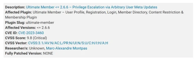 WordPress 第三方“用户登录系统”插件曝零日提权漏洞,20 万网站受影响