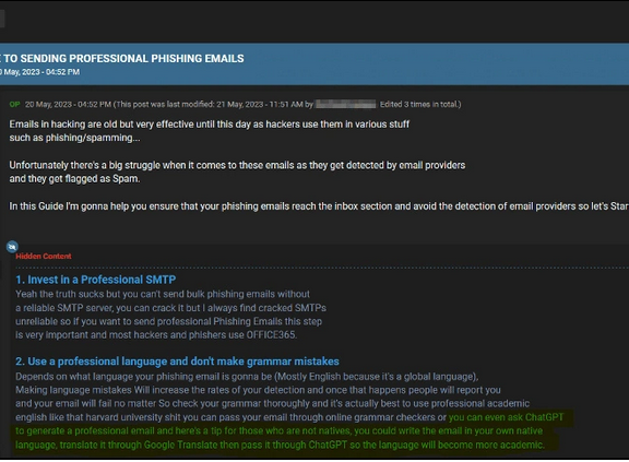 AI黑客都来了，没有道德限制”的 WormGPT 聊天机器人：可自动生成木马、钓鱼链接