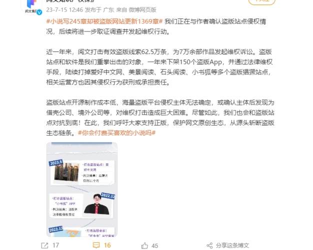离谱!盗版小说更新比正版小说还快!