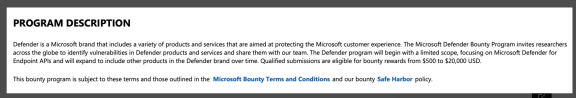 微软 Defender 新一轮漏洞赏金计划开始：最高奖励 20000 美元