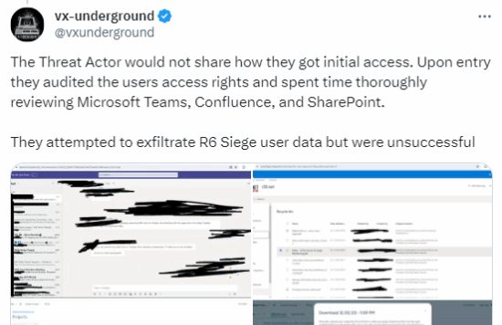 育碧被网络攻击 约 900GB 数据外泄