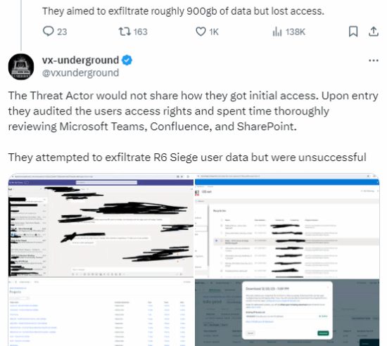 育碧被网络攻击 约 900GB 数据外泄
