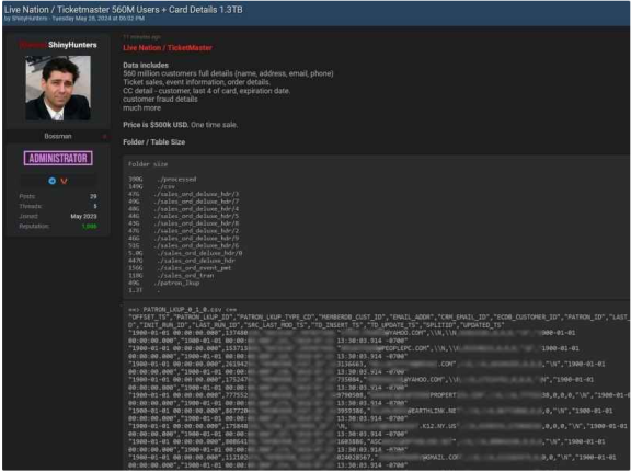 美国最大票务网站 Ticketmaster 遭黑客入侵