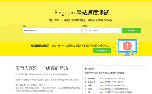 推荐一个国外非常棒的网站测试速度分析网