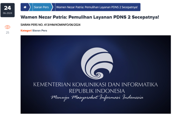 印尼国家数据中心遭黑客入侵，被勒索 1310 亿印度尼西亚盾