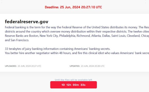 这么牛逼？黑客组织 LockBit 声称已攻破美联储数据库