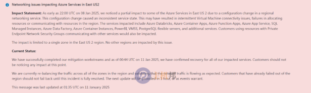 微软 Azure 美国服务崩了 54 个小时