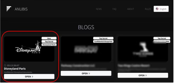 巴黎迪士尼乐园遭勒索软件黑客组织 Anubis 入侵