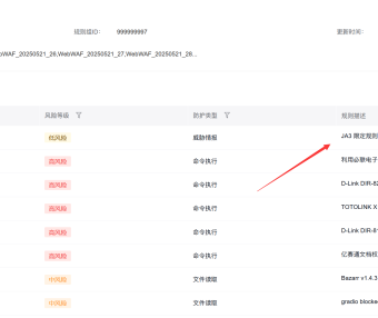 百度云防护WAF上线JA3 攻击防御规则