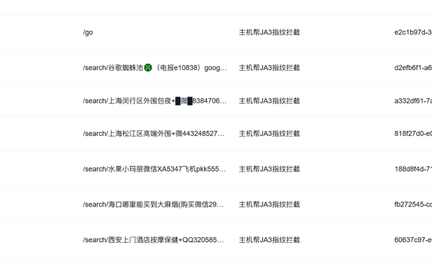 网站搜索经常被网络爬虫刷黄词 使用百度云防护成功拦截